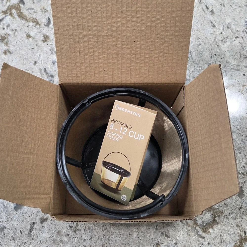 BRENSTEN Reusable Coffee Filter 8-12 Cup‎ Basket Style - Eco Friendly